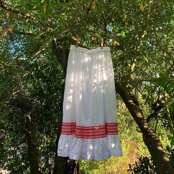 Comme des Garcons embroidered cotton poplin skirt - Picture 1 of 11